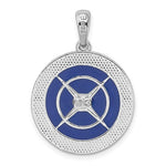 Indlæs billede til gallerivisning Sterling Silver with Enamel Nautical Compass Medallion Pendant Charm
