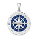 Load image into Gallery viewer, Sterling Silver with Enamel Nautical Compass Medallion Pendant Charm
