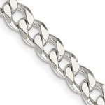 Załaduj obraz do przeglądarki galerii, Sterling Silver Rhodium Plated 7mm Curb Bracelet Anklet Choker Necklace Pendant Chain
