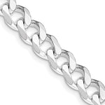 Cargar imagen en el visor de la galería, Sterling Silver Rhodium Plated 7.5mm Curb Bracelet Anklet Choker Necklace Pendant Chain
