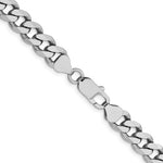 Indlæs billede til gallerivisning Sterling Silver Rhodium Plated 8mm Curb Bracelet Anklet Choker Necklace Pendant Chain
