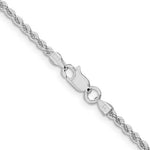 Lataa kuva Galleria-katseluun, Sterling Silver Rhodium Plated 2.3mm Rope Bracelet Anklet Choker Necklace Pendant Chain
