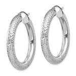 Load image into Gallery viewer, Sterling Silver Diamond Cut Classic Round Hoop Earrings 35mm x 4.75mm
