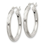 画像をギャラリービューアに読み込む, Sterling Silver Diamond Cut Classic Round Hoop Earrings 25mm x 3mm

