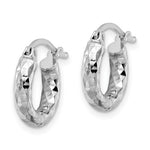 Загрузить изображение в средство просмотра галереи, Sterling Silver Diamond Cut Classic Round Hoop Earrings 20mm x 3mm
