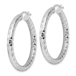 画像をギャラリービューアに読み込む, Sterling Silver Diamond Cut Classic Round Hoop Earrings 39mm x 4mm
