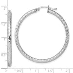 Load image into Gallery viewer, Sterling Silver Diamond Cut Classic Round Hoop Earrings 48mm x 3mm
