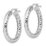 Load image into Gallery viewer, Sterling Silver Diamond Cut Classic Round Hoop Earrings 30mm x 4mm
