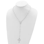 Charger l&#39;image dans la galerie, Sterling Silver Crucifix Cross Blessed Virgin Mary Bead Rosary Necklace
