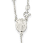 Indlæs billede til gallerivisning Sterling Silver Crucifix Cross Blessed Virgin Mary Bead Rosary Necklace
