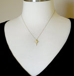 Загрузить изображение в средство просмотра галереи, Platinum 14k Yellow Rose White Gold Genuine Opal Diamond Nativity Cross Pendant Charm Necklace
