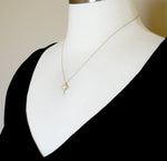 Ladda upp bild till gallerivisning, Platinum 14k Yellow Rose White Gold Genuine Opal Diamond Nativity Cross Pendant Charm Necklace
