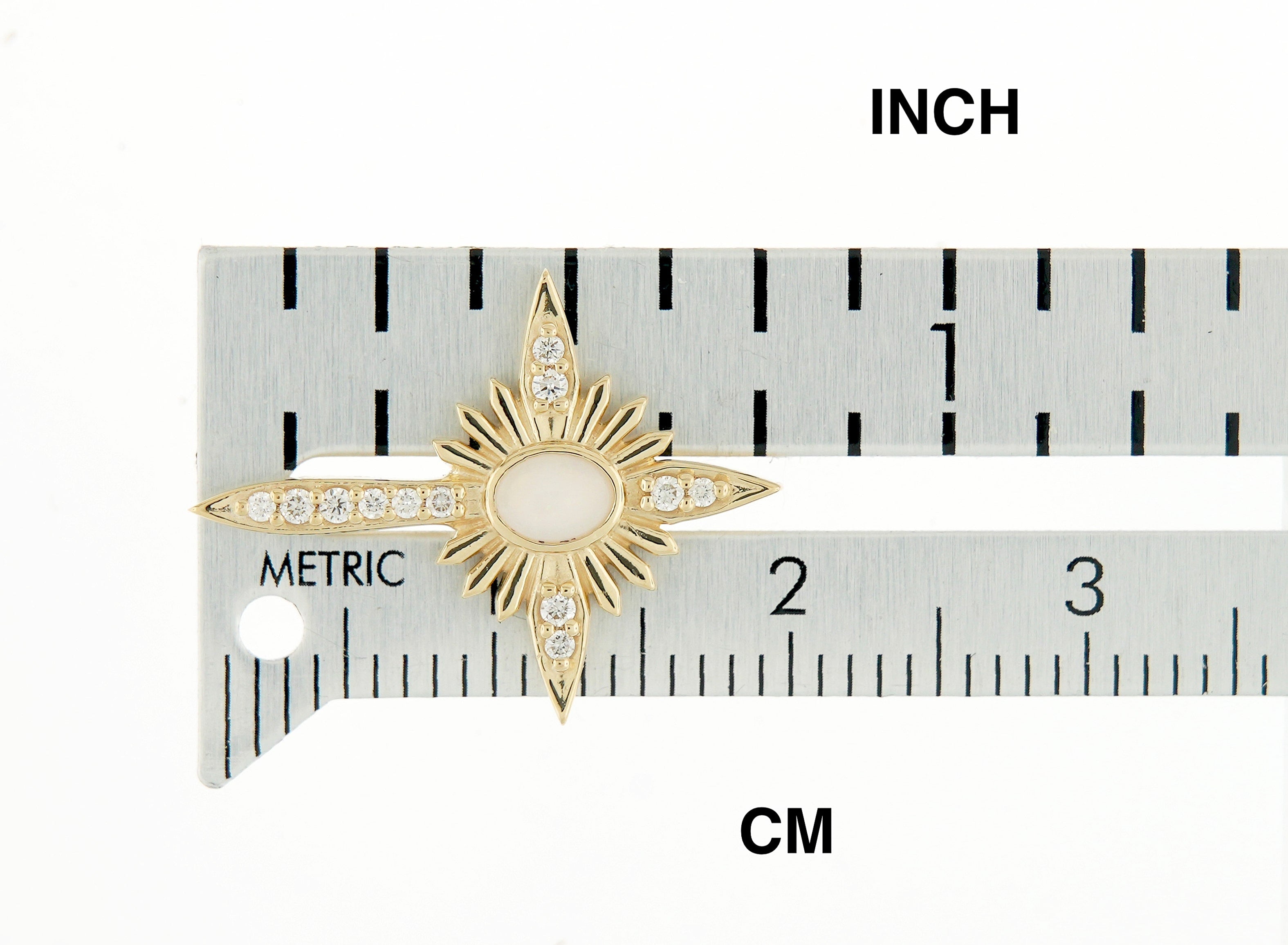 Platinum 14k Yellow Rose White Gold Genuine Opal Diamond Nativity Cross Pendant Charm Necklace