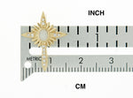 이미지를 갤러리 뷰어에 로드 , Platinum 14k Yellow Rose White Gold Genuine Opal Diamond Nativity Cross Pendant Charm Necklace
