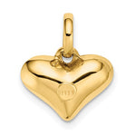 Afbeelding in Gallery-weergave laden, 14k Yellow Gold Puffed Heart 3D Small Pendant Charm
