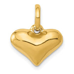 Charger l&#39;image dans la galerie, 14k Yellow Gold Puffed Heart 3D Small Pendant Charm
