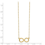 Lataa kuva Galleria-katseluun, 14k Yellow Gold Infinity Symbol Charm Singapore Twisted Chain Necklace
