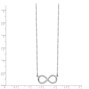 14k White Gold Infinity Symbol Charm Singapore Twisted Chain Necklace Regular price