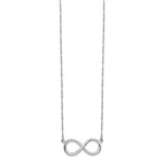Carica l&#39;immagine nel visualizzatore di Gallery, 14k White Gold Infinity Symbol Charm Singapore Twisted Chain Necklace Regular price
