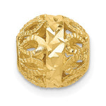 Indlæs billede til gallerivisning 14K Yellow Gold Diamond Cut Ball Bead Chain Slide Pendant Charm
