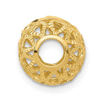 Charger l&#39;image dans la galerie, 14K Yellow Gold Diamond Cut Ball Bead Chain Slide Pendant Charm
