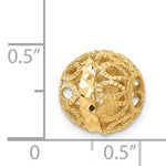 Carica l&#39;immagine nel visualizzatore di Gallery, 14K Yellow Gold Diamond Cut Ball Bead Chain Slide Pendant Charm
