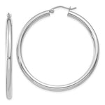 Load image into Gallery viewer, 14K White Gold 45mm x 3mm Classic Round Hoop Earrings
