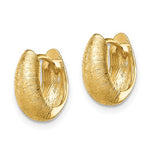 Load image into Gallery viewer, 14k Yellow Gold Small Textured Hinged Hoop Huggie Earrings
