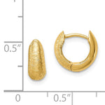 Load image into Gallery viewer, 14k Yellow Gold Small Textured Hinged Hoop Huggie Earrings
