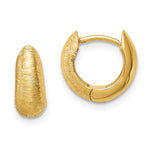 Load image into Gallery viewer, 14k Yellow Gold Small Textured Hinged Hoop Huggie Earrings
