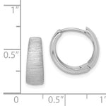 Load image into Gallery viewer, 14k White Gold Textured Hinged Hoop Huggie Earrings
