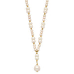 Carica l&#39;immagine nel visualizzatore di Gallery, 14k Yellow Gold Freshwater Cultured Pearl Lariat Y Necklace
