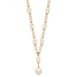 Load image into Gallery viewer, 14k Yellow Gold Freshwater Cultured Pearl Lariat Y Necklace
