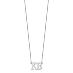 Afbeelding in Gallery-weergave laden, 14K 10k Yellow Rose White Gold Sterling Silver Uppercase Two Letter Initial Alphabet Pendant Charm Necklace
