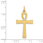 画像をギャラリービューアに読み込む, 14k Yellow Gold Ankh Cross Pendant Charm
