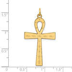 Indlæs billede til gallerivisning 14k Yellow Gold Ankh Cross Pendant Charm
