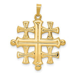 Φόρτωση εικόνας στο εργαλείο προβολής Συλλογής, 14k Yellow Gold Jerusalem Cross Pendant Charm
