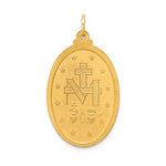 Charger l&#39;image dans la galerie, 14k Yellow Gold Blessed Virgin Mary Miraculous Medal Oval Pendant Charm
