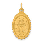 Lataa kuva Galleria-katseluun, 14k Yellow Gold Blessed Virgin Mary Miraculous Medal Oval Scalloped Edge Pendant Charm
