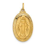 Afbeelding in Gallery-weergave laden, 14k Yellow Gold Blessed Virgin Mary Miraculous Medal Oval Pendant Charm
