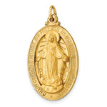 画像をギャラリービューアに読み込む, 14k Yellow Gold Blessed Virgin Mary Miraculous Medal Oval Pendant Charm
