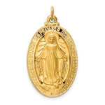 Lade das Bild in den Galerie-Viewer, 14k Yellow Gold Blessed Virgin Mary Miraculous Medal Oval Pendant Charm
