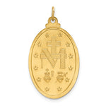 Carica l&#39;immagine nel visualizzatore di Gallery, 14k Yellow Gold Blessed Virgin Mary Miraculous Medal Oval Pendant Charm
