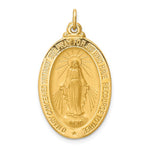 Carica l&#39;immagine nel visualizzatore di Gallery, 14k Yellow Gold Blessed Virgin Mary Miraculous Medal Oval Pendant Charm
