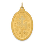 Cargar imagen en el visor de la galería, 14k Yellow Gold Blessed Virgin Mary Miraculous Medal Oval Large Pendant Charm
