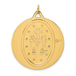 將圖片載入圖庫檢視器 14k Yellow Gold Blessed Virgin Mary Miraculous Medal Round Large Pendant Charm
