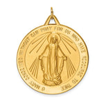 Lataa kuva Galleria-katseluun, 14k Yellow Gold Blessed Virgin Mary Miraculous Medal Round Large Pendant Charm
