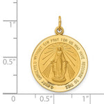 Загрузить изображение в средство просмотра галереи, 14k Yellow Gold Blessed Virgin Mary Miraculous Medal Round Pendant Charm
