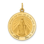 이미지를 갤러리 뷰어에 로드 , 14k Yellow Gold Blessed Virgin Mary Miraculous Medal Round Pendant Charm

