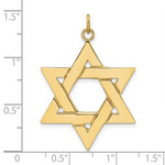 Load image into Gallery viewer, 14k Yellow Gold Star of David Large Pendant Charm
